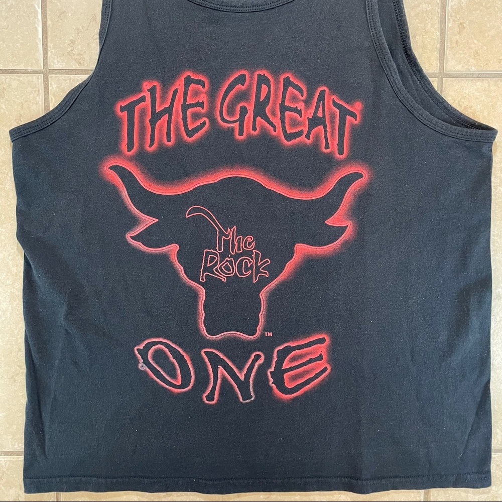 WWF The Rock Rare Vintage 1999 ‘The Great One’ Tank Top 90s Dwayne Johnson